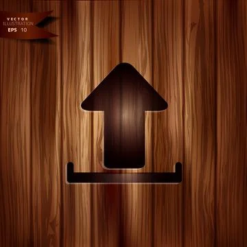 Upload icon. Send file vector illustration. 스톡 일러스트