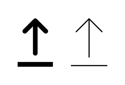 Upload icon set. load data symbol Stock Illustration
