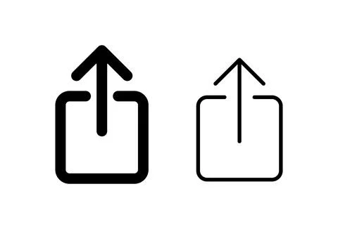Upload icon set. load data symbol Stock Illustration