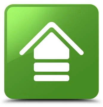 Upload icon soft green square button 스톡 일러스트