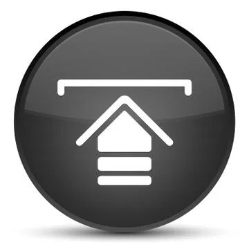 Upload icon special black round button 스톡 일러스트