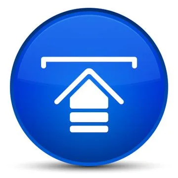Upload icon special blue round button Stock Illustration