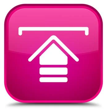 Upload icon special pink square button Stock Illustration