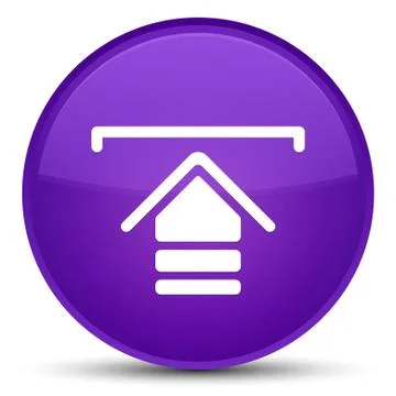 Upload icon special purple round button Illustrazione stock