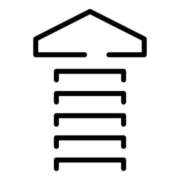 Upload icon symbolizing data transfer and cloud storage services Stock Illustration