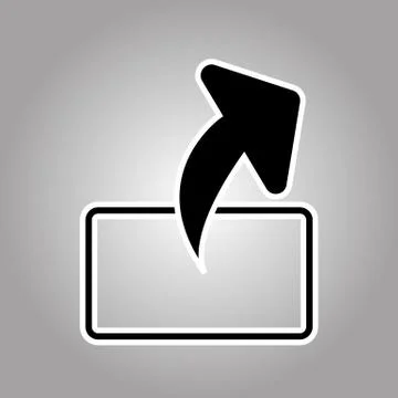 Upload Icon in trendy flat style isolated on grey background, for your web site Stock Illustration
