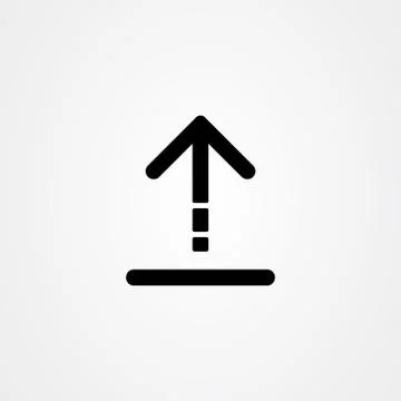 Upload icon vector design template. Stock Illustration