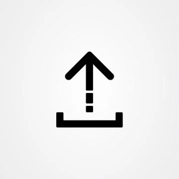 Upload icon vector design template. Stock Illustration