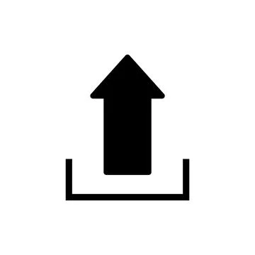 Upload icon vector illustration. load data sign and symbol Stock Illustration