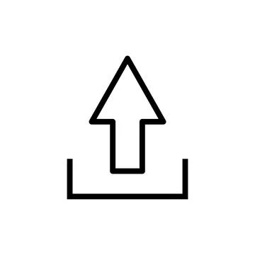 Upload icon vector illustration. load data sign and symbol Stock Illustration
