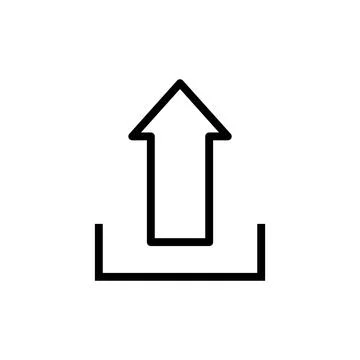 Upload icon vector illustration. load data sign and symbol Stock Illustration