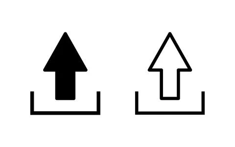 Upload icon vector illustration. load data sign and symbol Stock Illustration