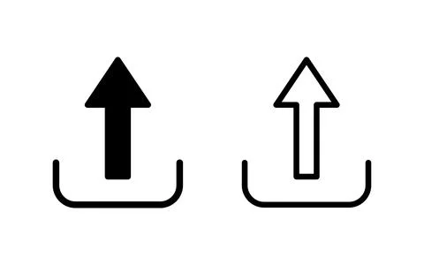 Upload icon vector illustration. load data sign and symbol Stock Illustration