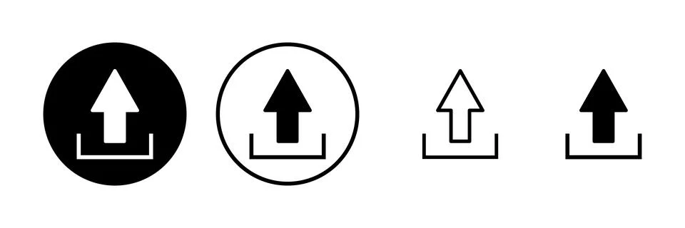 Upload icon vector illustration. load data sign and symbol Stock Illustration