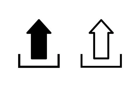 Upload icon vector illustration. load data sign and symbol Stock Illustration