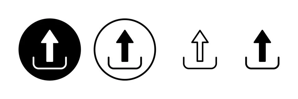 Upload icon vector illustration. load data sign and symbol Stock Illustration