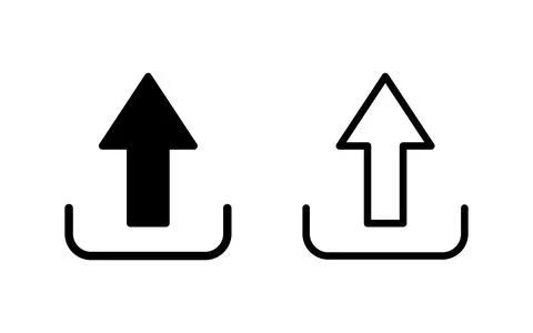 Upload icon vector illustration. load data sign and symbol Stock Illustration