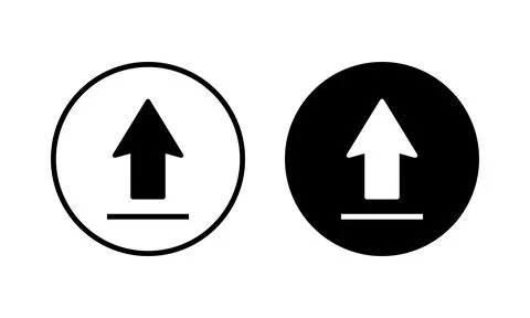 Upload icon vector illustration. load data sign and symbol Stock Illustration