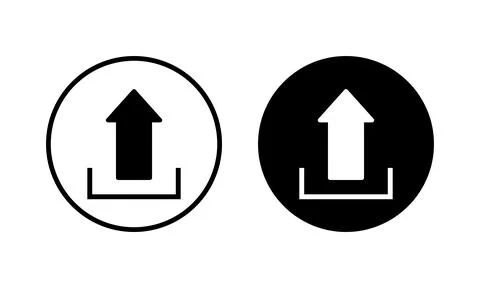 Upload icon vector illustration. load data sign and symbol Stock Illustration