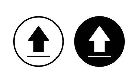 Upload icon vector illustration. load data sign and symbol Stock Illustration