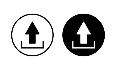 Upload icon vector illustration. load data sign and symbol Stock Illustration