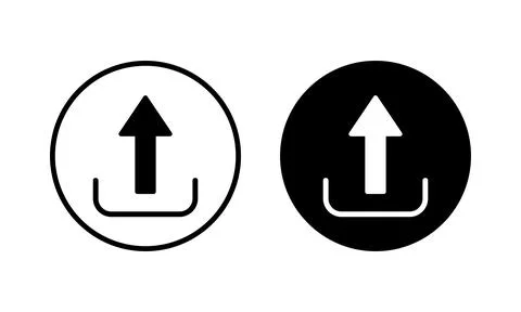 Upload icon vector illustration. load data sign and symbol Stock Illustration