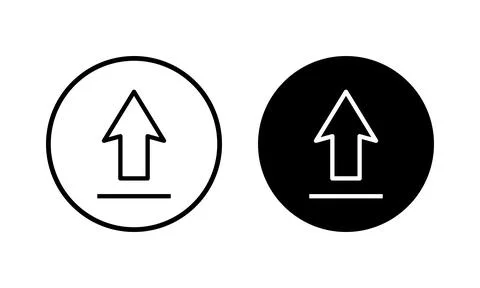 Upload icon vector illustration. load data sign and symbol Stock Illustration