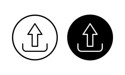 Upload icon vector illustration. load data sign and symbol Stock Illustration