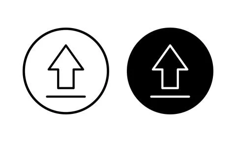 Upload icon vector illustration. load data sign and symbol Stock Illustration
