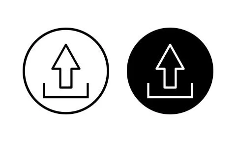 Upload icon vector illustration. load data sign and symbol Stock Illustration
