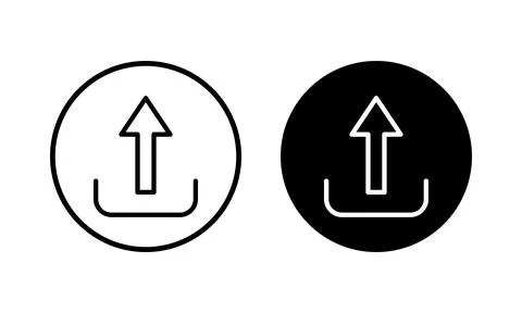 Upload icon vector illustration. load data sign and symbol Stock Illustration
