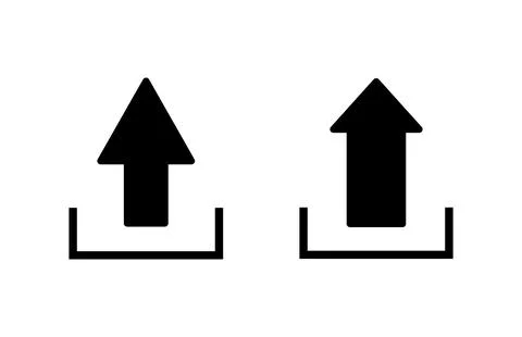 Upload icon vector illustration. load data sign and symbol Stock Illustration
