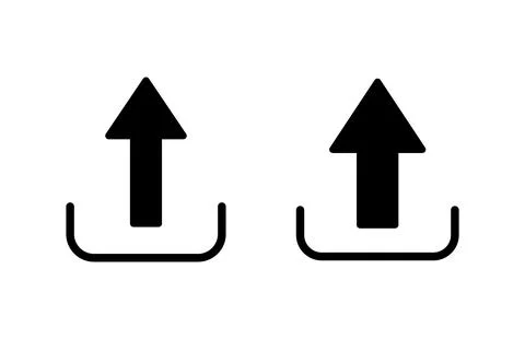 Upload icon vector illustration. load data sign and symbol Stock Illustration