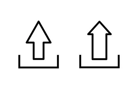 Upload icon vector illustration. load data sign and symbol Stock Illustration