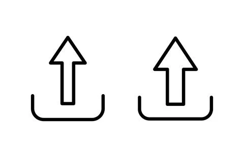 Upload icon vector illustration. load data sign and symbol Stock Illustration