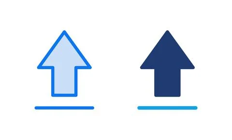 Upload icon vector illustration. load data sign and symbol Stock Illustration