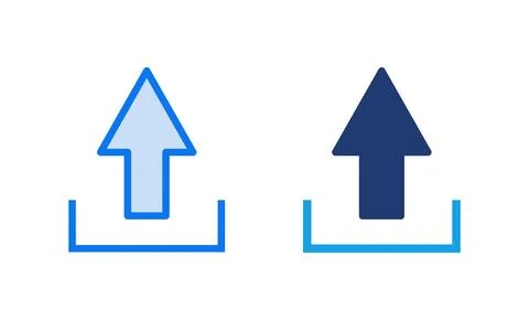 Upload icon vector illustration. load data sign and symbol Stock Illustration