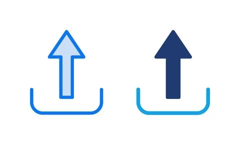 Upload icon vector illustration. load data sign and symbol Stock Illustration