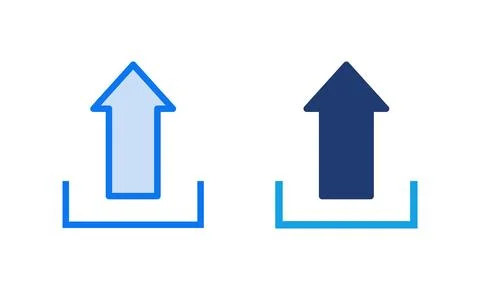 Upload icon vector illustration. load data sign and symbol Stock Illustration