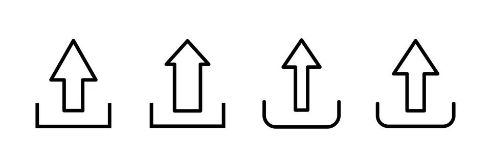 Upload icon vector illustration. load data sign and symbol Stock Illustration