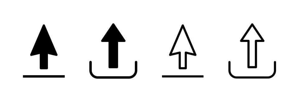 Upload icon vector illustration. load data sign and symbol Stock Illustration