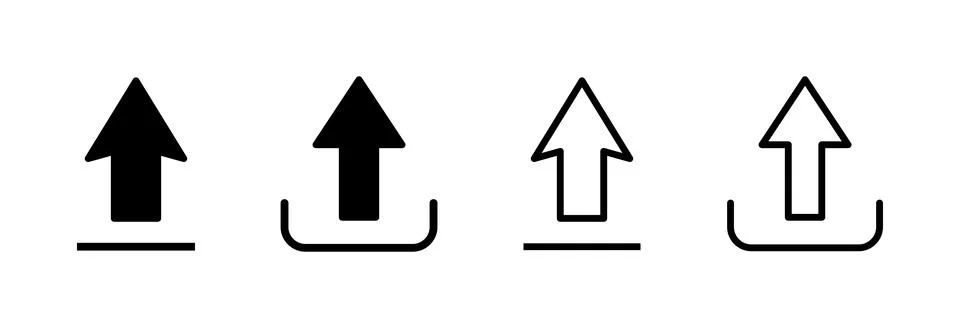 Upload icon vector illustration. load data sign and symbol Stock Illustration