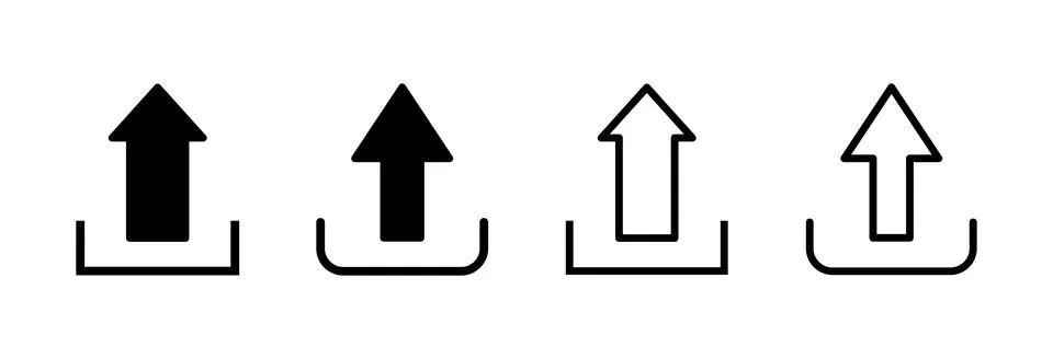 Upload icon vector illustration. load data sign and symbol Stock Illustration