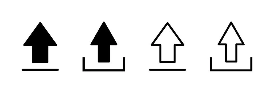 Upload icon vector illustration. load data sign and symbol Stock Illustration