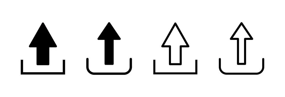 Upload icon vector illustration. load data sign and symbol Illustrazione stock