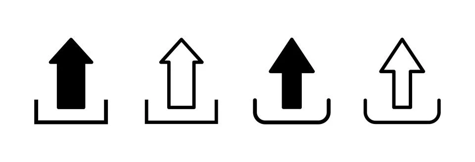 Upload icon vector illustration. load data sign and symbol Illustrazione stock