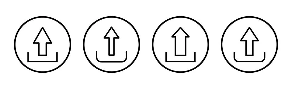 Upload icon vector illustration. load data sign and symbol Stock Illustration