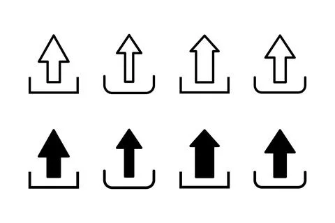 Upload icon vector illustration. load data sign and symbol Stock Illustration