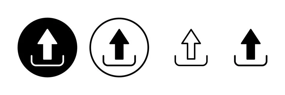 Upload icon vector illustration. load data sign and symbol Stock Illustration