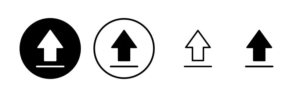 Upload icon vector illustration. load data sign and symbol Stock Illustration